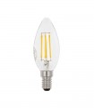 ΛΑΜΠΑ LED FILAMENT ΚΕΡΙ C35 4W E14 4000K (ΦΥΣΙΚΟ ΛΕΥΚΟ) 532Lm LEDISONE-2-CLEAR 1514470 VITO