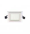 ΧΩΝΕΥΤΟ ΦΩΤΙΣΤΙΚΟ PANEL LED ΤΕΤΡΑΓΩΝΟ DOWNLIGHT ΜΕ ΓΥΑΛΙ LENA-SG 100x100x40mm 6W 3000K (ΘΕΡΜΟ ΦΩΣ) 540Lm 2023490 VITO