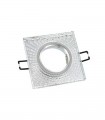 SPOT LIGHT FIXTURE RECESSED MOUNTED SQUARE PALACE-02 GU5.3 MR16 CHROME WITH GLASS 95x95x22mm 2012130 VITO