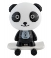 ΠΟΡΤΑΤΙΦ ΠΑΙΔΙΚΟ LED PANDA SKATE ΑΣΠΡOMAYΡΟ 22Χ28εκ 0274071 ARLIGHT